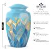 Casketique Blue Memorial Urns for Adult Male - Funeral Urn for Ashes for Women - Large Cremation Urn for Brother & Sister - Burial Urns for Human Ashes Adult Man 10 Inch view 2