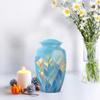 Casketique Blue Memorial Urns for Adult Male - Funeral Urn for Ashes for Women - Large Cremation Urn for Brother & Sister - Burial Urns for Human Ashes Adult Man 10 Inch view 4