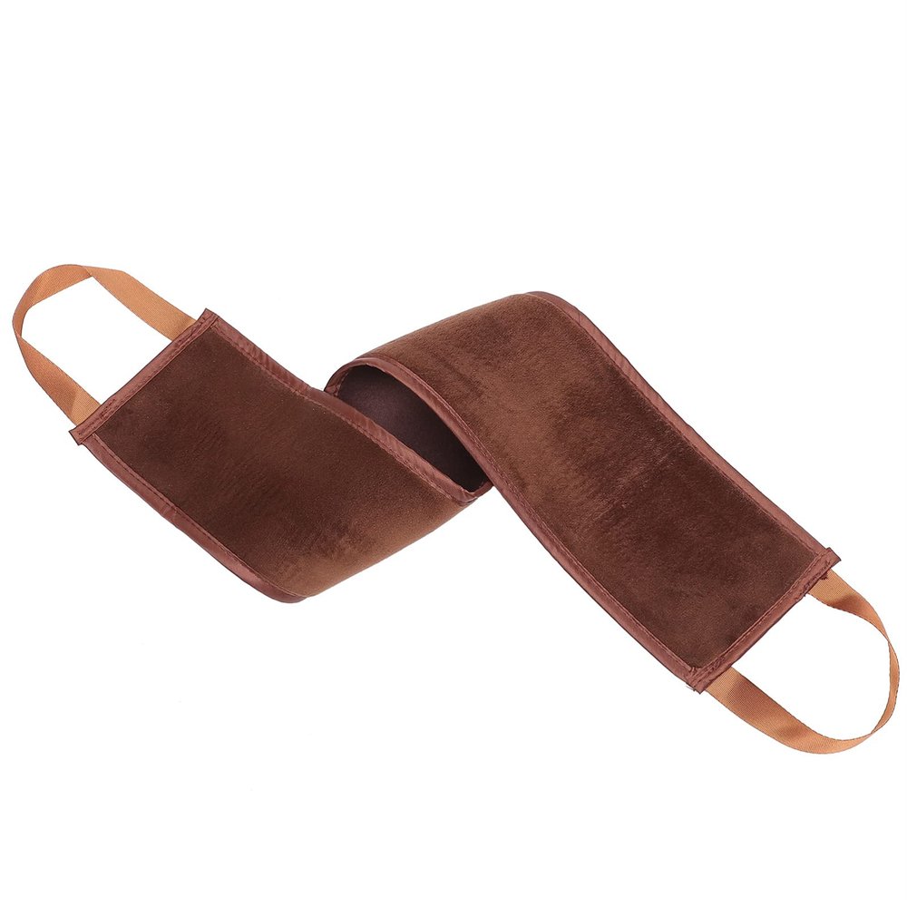 Vaguelly 1Pc Back Wiping Belt for Lotion Application Self Wiping Tool for Back Massage Brown Long Strip for Shower Spa Use Relax Tension