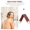 Vaguelly 1Pc Back Wiping Belt for Lotion Application Self Wiping Tool for Back Massage Brown Long Strip for Shower Spa Use Relax Tension view 2