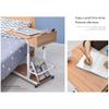 Overbed Table with Locking Swivel Wheels, Hospital Table Over Bed with Storage, Easy Adjustable Bedside, Household Movable Food Tray Desk, Rolling Medical Table view 2