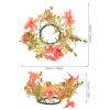 Cabilock Candle Wreath Artificial Flower Decor for Autumn Weddings Thanksgiving Centerpiece Fall Leaves Lifelike Floral Tabletop Decoration view 2