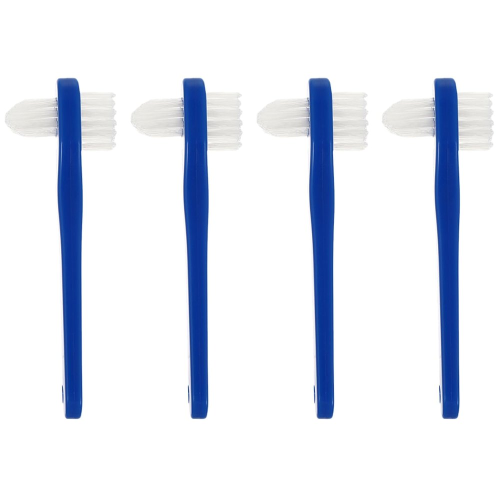 OATIPHO 4Pcs Portable Double Heads Toothbrushes Ergonomic Cleaning Brush for Easy Care Gentle Gums for Travel and Everyday Use
