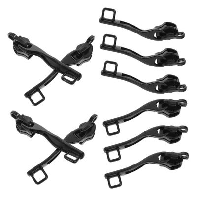 FOMIYES 5pairs Metal Double-Layer Zipper Pull Replacement for Luggage and Backpacks of Sturdy Explosion Zipper Sliders Secure Single Lock Hole Design for Outdoor Travel