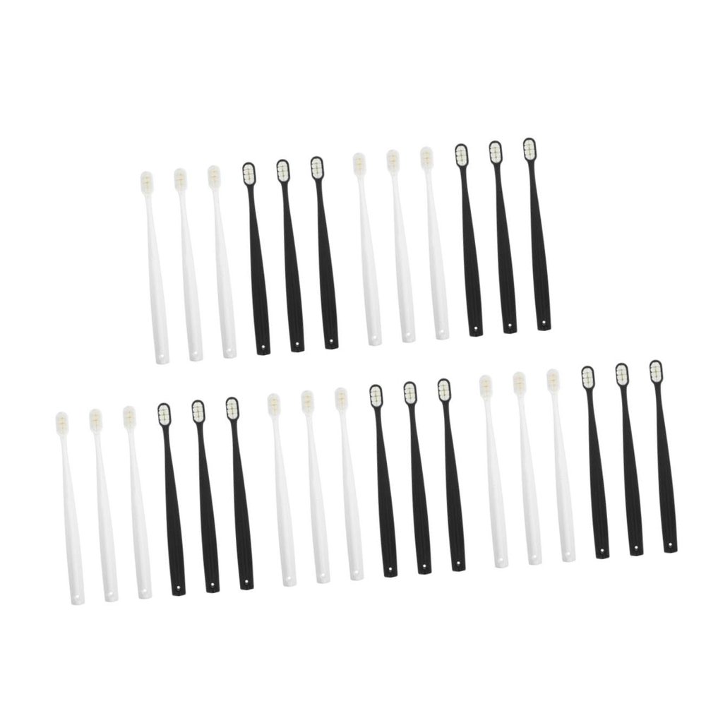 Beaupretty 30pcs Toothbrush Women and Gentle Cleaning for Gums Ergonomic Design for Daily Use and Travel