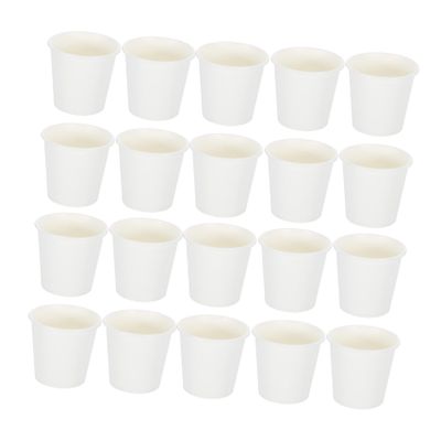SOLUSTRE 200pcs Disposable Paper Tasting Cups White Sample Cups for Drinks Sauces Party Use for Bathrooms Outdoor Activities Events