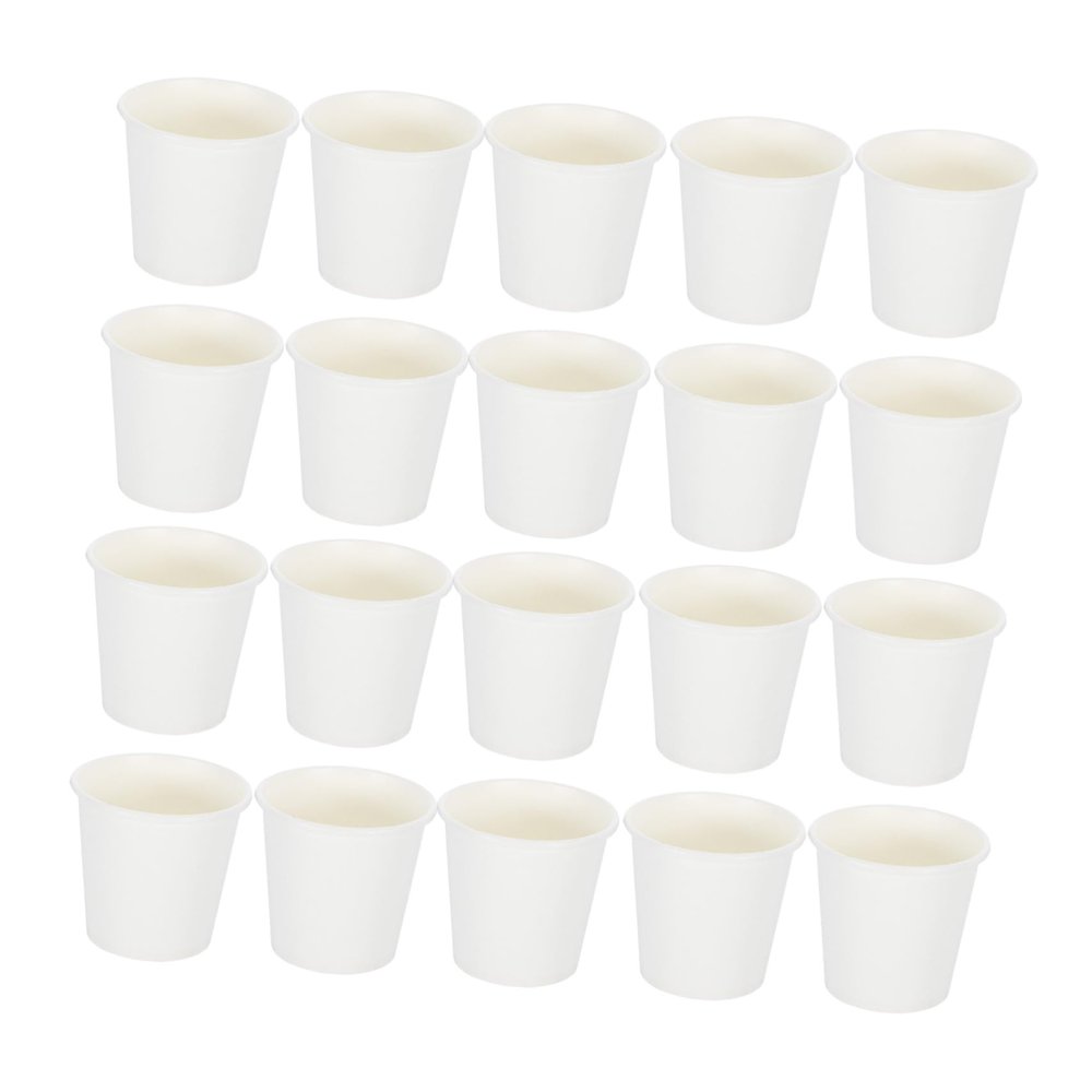 SOLUSTRE 200pcs Disposable Paper Tasting Cups White Sample Cups for Drinks Sauces Party Use for Bathrooms Outdoor Activities Events