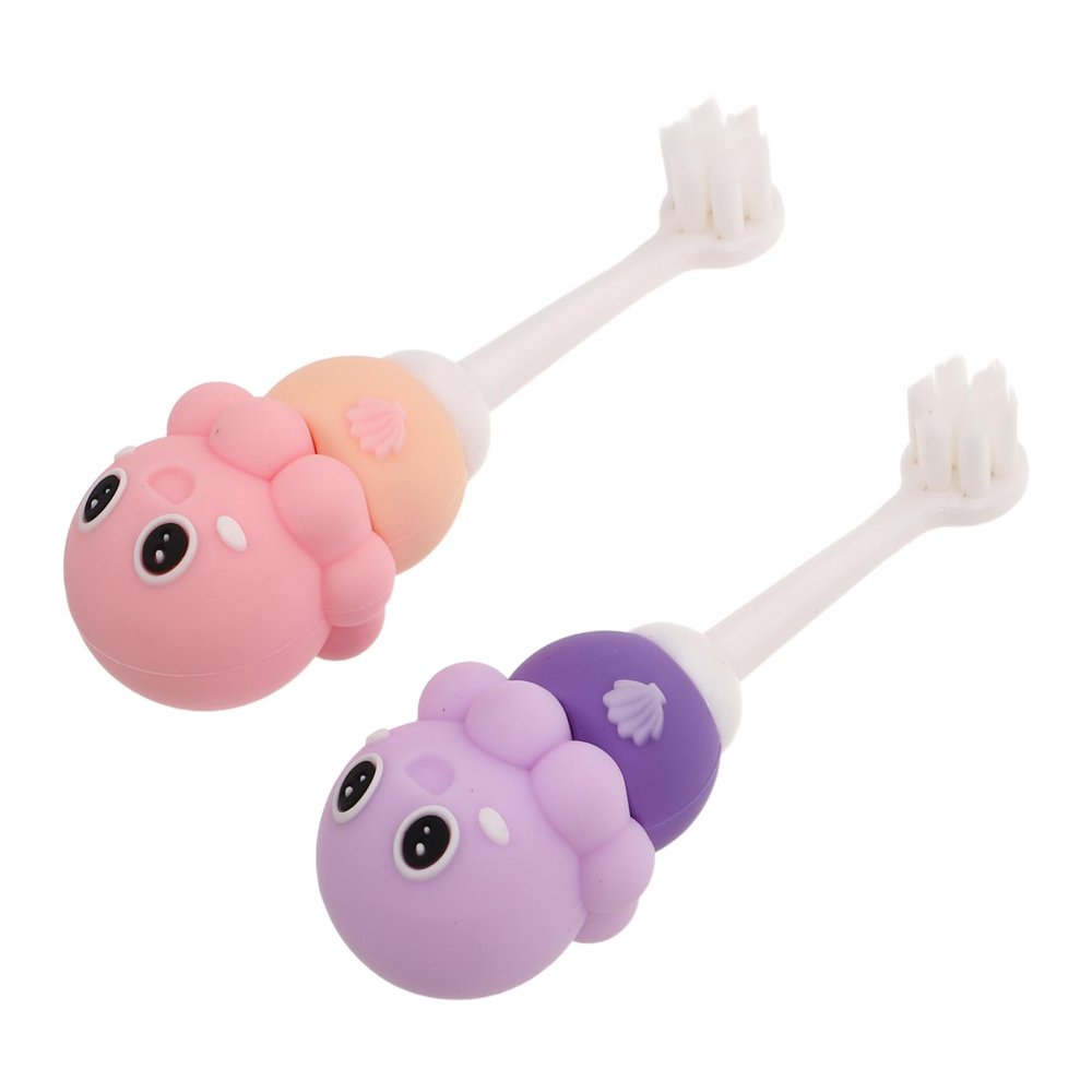 Beavorty 2pcs Boy Girl Toothbrush Extra Soft Bristles Cute Octopus Design for Gentle Oral Care for Boy Girl Aged Years Promotes Healthy Gums and Teaches Proper Brushing Techniques