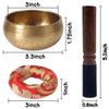 HIONJIN Singing Bowl Set Sound Bowl Bowl Gift Helpful for Yoga Stress Relief view 4