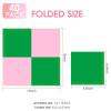 40 Pieces Pink And Green Party Napkins Princess Birthday Party Decorations for Single Party, Galentine's Day, Graduation, Child Witch Princess Birthday Supplies6.5x6.5In view 2
