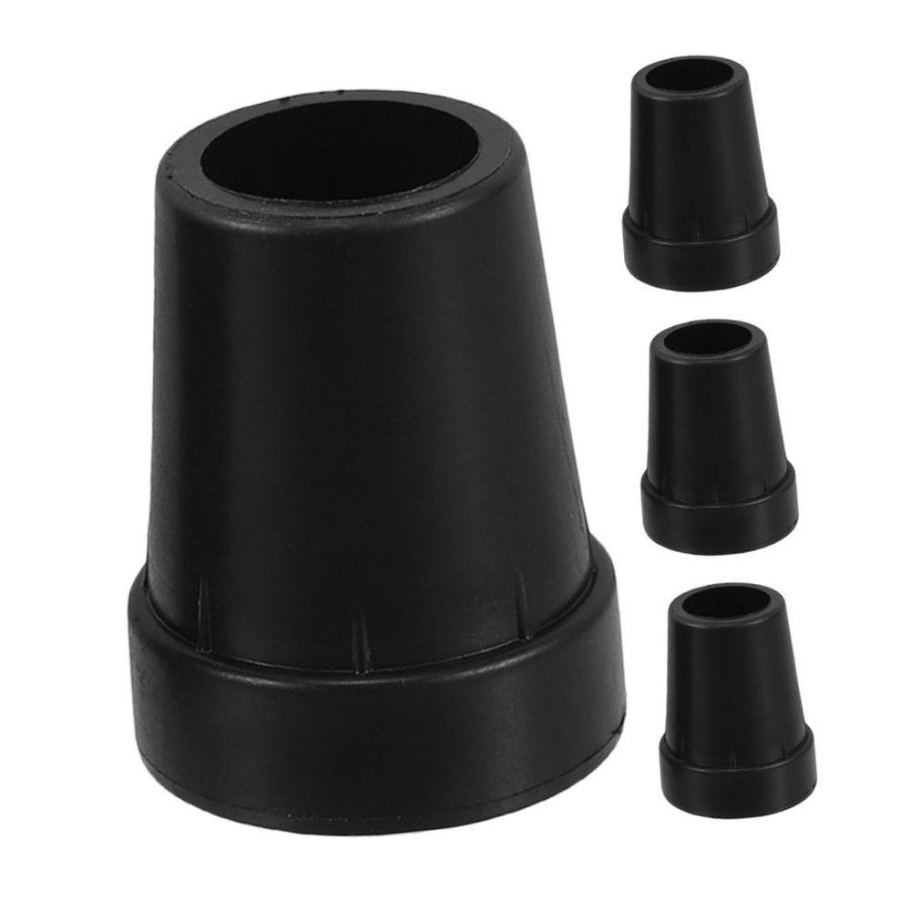 WRITWAA 4pcs Walking Stick Caps Trekking Pole Tips Replacement Protectors Slip Crutch Foot Pad for Seniors