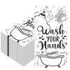 100Pcs Disposable Hand Towels for Bathroom Guest Bathroom Napkins Guest Decorative Paper Napkins Powder Room Spa Wedding Birthday Holiday Anniversary Decor (Black White) view 1