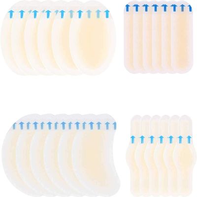 24Pcs Gel Guard Pads Cushions for Fingers, Toes, Forefoot, Heel,Protect Skin from Rubbing Shoes Invisible Gel Guard f441578