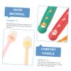 DEARMAMY 3pcs Boys and Girls Toothbrush Teething Boys and Girls Toothbrushes Rotatable view 4