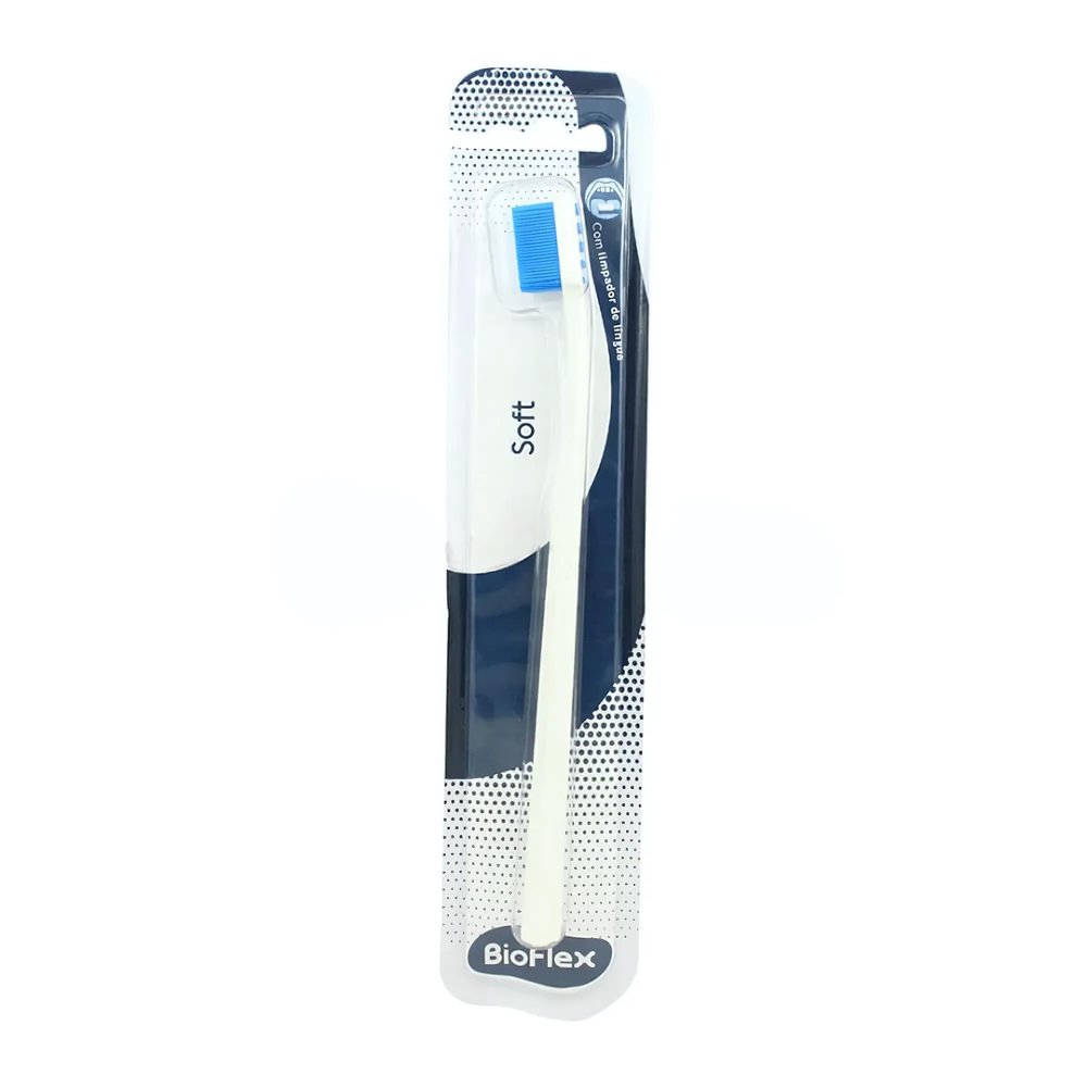 10 Pieces Flex Soft Toothbrush with Rubber Bristles and Tongue Cleaner
