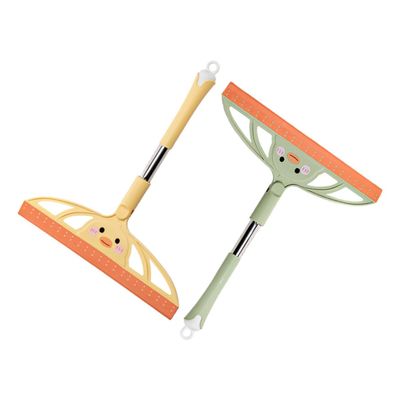 BUGUUYO 2Pcs Bath Squeegee for Efficient Window Shower and Mirror Cleaning Lightweight and Portable Scrubber Tool for Rvs Bathrooms and Floors Yellow and Green