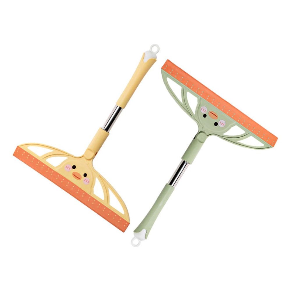 BUGUUYO 2Pcs Bath Squeegee for Efficient Window Shower and Mirror Cleaning Lightweight and Portable Scrubber Tool for Rvs Bathrooms and Floors Yellow and Green