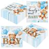 48Pcs Bear Baby Shower Paper Napkins Oh Baby Napkins Blue Bear Baby Shower Decorations Teddy Bear Cocktail Paper Napkin for Boy Gender Reveal Party Supplies 6.5 x 6.5 inch view 1