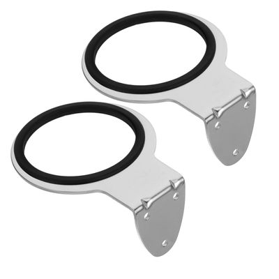 MUCKLILY 2pcs Hair Dryer Wall Mount Bracket Stainless Steel Hair Dryer Holder Stand for Salon Easy Install
