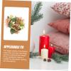 Cabilock Artificial Leaf Flower Wreath Candle Ring Holder for Wedding Table Centerpiece view 3