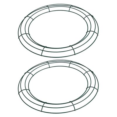 Zerodeko 2pcs Round Iron Floral Wreath Frames for Crafts for Christmas and Valentine Day Decorations Metal Hoop Support for Creative Floral Arrangements