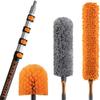 24 Foot High Reach Duster Kit with 5-18 ft Extension Pole // High Ceiling Duster Cleaning Kit with Telescopic Pole // Cobweb Duster // Feather Duster and Ceiling Fan Duster // The Ultimate Dusting Kit view 1
