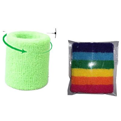 Totority 14 Pcs Colorful Cotton Sports Wristbands 8cm Sweat Absorbent Wrist Protectors for Unisex Fitness Moisture Wicking Athletic Wristbands in Multiple Colors