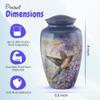 GLOBESPECTRUM Cremation Urn for Adult Human Ashes Male & Female | Large Decorative Funeral Burial ERN for Men & Women | Handmade Memorial Metal Container Jar | Ash Holder Box view 2