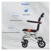 Foldable Wheelchairs,Portable Folding Carry Wheelchair,Compact Wheelchair,Durable Wheelchairs,with Locking Hand Brakes, 12" Rear Wheels, Flip Up Arms view 3