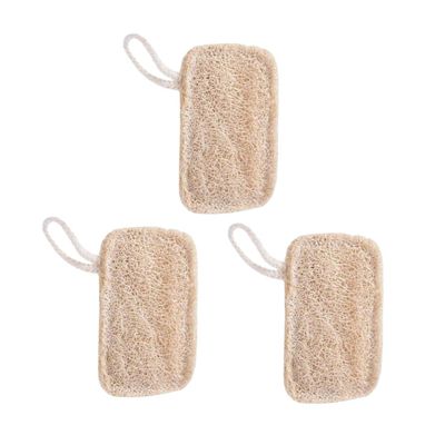 UTHCLO 3pcs Natural Loofah Brush Dish Cleaning Sponge Kitchen Utensils Multi-Purpose Cleaning Tool