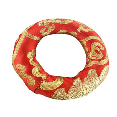 Abaodam Handmade Nepalese Singing Bowl Cushion Pad 12cm Diameter Soft Velvet Bowl Mat for Meditation and Buddhist Rituals Random Color