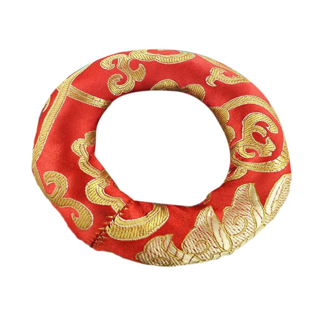 Abaodam Handmade Nepalese Singing Bowl Cushion Pad 12cm Diameter Soft Velvet Bowl Mat for Meditation and Buddhist Rituals Random Color