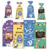 100 Pcs Back to School Party Cellophane Bags Candy Cookie Treat Bags with Twist Ties 4 Designs School Bus Blackboard school Bag Plastic Favor bags for Back to school Party Favor Supplies Decorations view 1