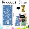 100 Pcs Back to School Party Cellophane Bags Candy Cookie Treat Bags with Twist Ties 4 Designs School Bus Blackboard school Bag Plastic Favor bags for Back to school Party Favor Supplies Decorations view 2