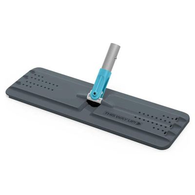 JOYMOOP Flat Mop Head, 13 Inch Microfiber Replacement, Grey & Cyan Blue, 1 Pack