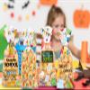 100 Pcs Back to School Party Cellophane Bags Clear Candy Cookie Treat Bags with Twist Ties 4 Designs School Bus Blackboard ABC Letters Plastic Favor bags for Back to school Favor Supplies Decorations view 4