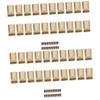 HOMSFOU 60pcs Zipper Tail Stop with Screws Sturdy Zipper Stoppers for Jackets Bags and Projects Easy to Install view 1