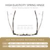 FancyFlower Square Reading Glasses for Women - Blue Light Blocking Reader - Amber Mist - Honey Crystal 3.0x view 4