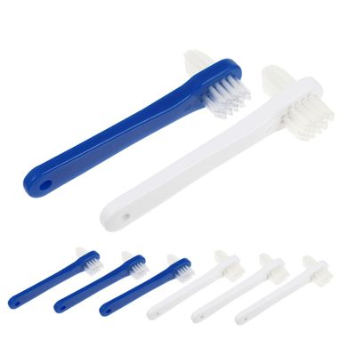 Beaupretty 8pcs Portable Dual-Head Toothbrush Set for Adults and Boys and Girls Mini Soft Bristle Travel Toothbrushes Ergonomic Design for Denture Care and Teeth Cleaning
