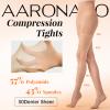Aaronano 2 Pairs Compression Pantyhose for Women, 10-15mmHg High Waist Compression Stockings, 30D Shaping Tights For women view 4