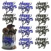 10Pcs Happy Father's Day Cake Toppers Acrylic Mirror Cupcake Topper Engraved Happy Father's Day Cake Topper Decorations for Dad's Birthday Party Dessert DIY Decor Supplies (10, Black Blue) view 1