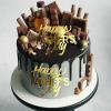 10Pcs Happy Father's Day Cake Toppers Acrylic Mirror Cupcake Topper Engraved Happy Father's Day Cake Topper Decorations for Dad's Birthday Party Dessert DIY Decor Supplies (10, Gold) view 3
