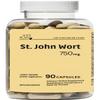 St. Johns Wort Capsules 750 mg, 90 Count | Natural Stress Support | with Hypericum Perforatum Extract Herbal Mood Support Gluten-Free, Non-GMO Made in USA view 1
