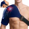 Chilmax Shoulder Ice Pack Wrap, Reusable Hot and Cold Therapy Compression Wrap for Rotator Cuff, Arm, and Shoulder Periarthritis Pain Relief, Fatigue Reduction, Post-Surgical Rehabilitation view 1