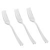 N9R 50PCS Silver Plastic Forks, Solid, Durable and Heavy Duty Disposable Silverware Forks, Perfect Plastic Utensils for Party, Wedding and Daily Use view 1