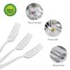 N9R 50PCS Silver Plastic Forks, Solid, Durable and Heavy Duty Disposable Silverware Forks, Perfect Plastic Utensils for Party, Wedding and Daily Use view 3