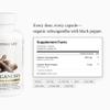 Dear Apothecary Organic Ashwagandha with BioPerine | 600mg Root Extract | Black Pepper for Absorption | 60 Vegetarian Capsules | Non-GMO, Gluten Free view 3