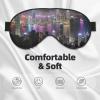 Aerial Night of View Hong Kong Print Sleeping Blackout Eye Mask,Covering Strong Light, Suitable for Travel/Nap view 3