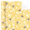 WRAPAHOLIC Bee Wedding Wrapping Paper - Mini Roll - 17 Inch x 16.5 Feet - Honeycombs and Bee Wrapping Paper Perfect for Bridal Shower, Wedding, Birthday, Baby Shower view 2