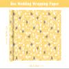 WRAPAHOLIC Bee Wedding Wrapping Paper - Mini Roll - 17 Inch x 16.5 Feet - Honeycombs and Bee Wrapping Paper Perfect for Bridal Shower, Wedding, Birthday, Baby Shower view 3